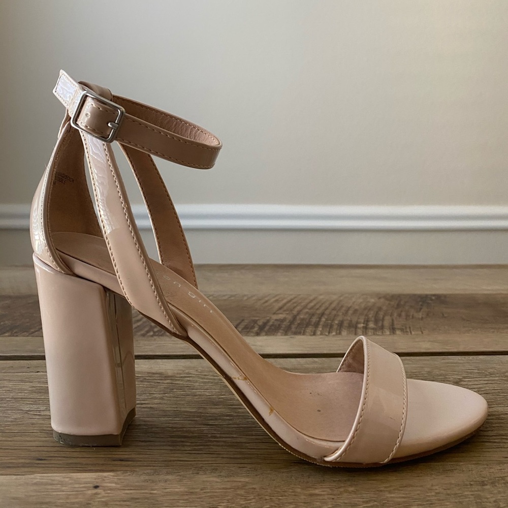 Tan Ankle Strap Heels